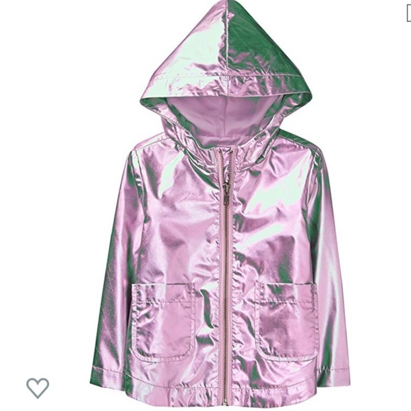 New Crazy 8 Iridescent Pink Hooded Jacket - Picture 1 of 4